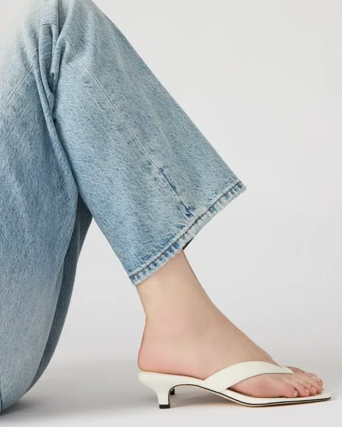 Tracie en cuir blanc