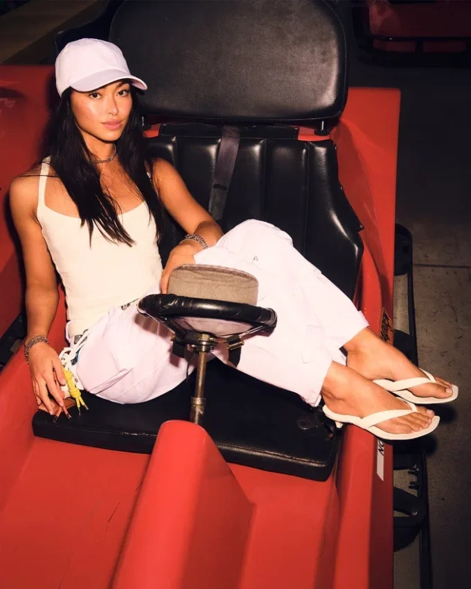 Tracie en cuir blanc