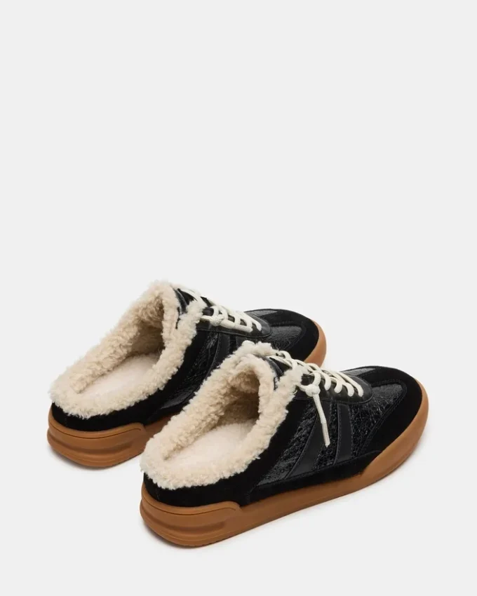 Vandy en fausse fourrure noire multicolore