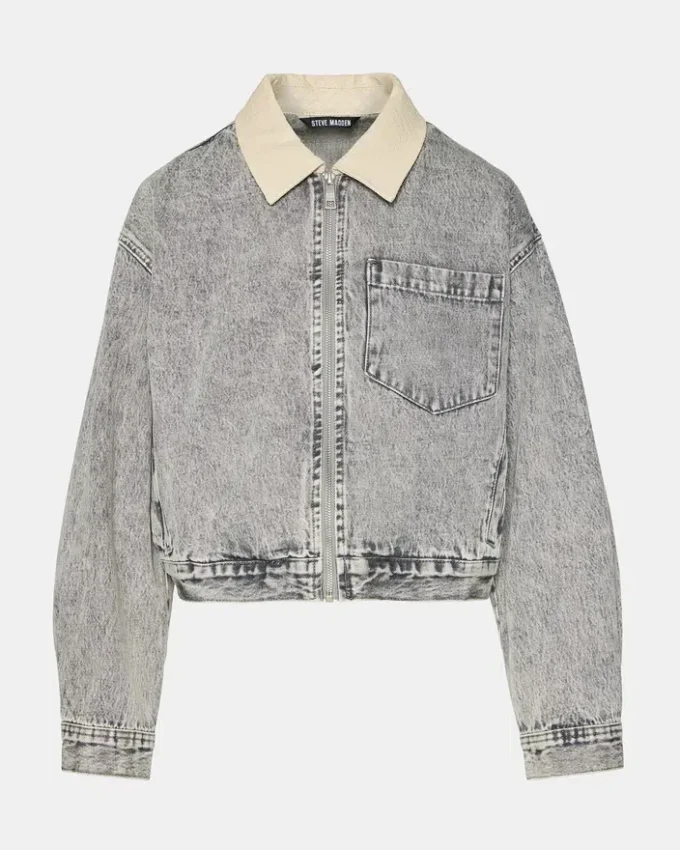 Veste en denim Glacia Gris clair