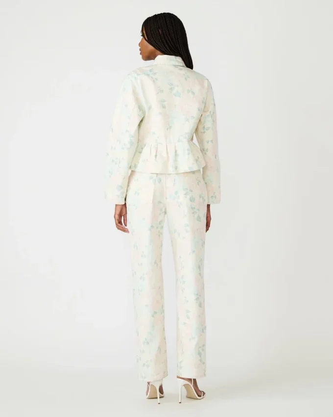 Veste à fleurs Sloan Beige pêche