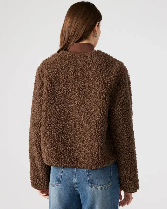 Veste Teddy marron